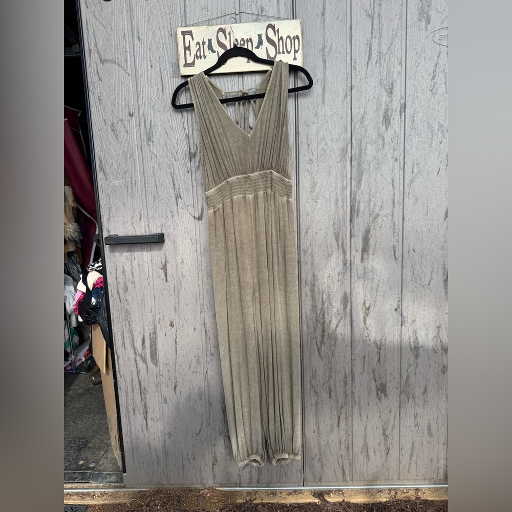 Mustard Seed Olive Jumpsuit